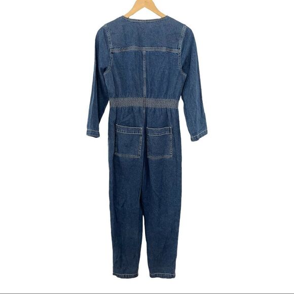 Madewell Denim Patch Pocket Coverall Jumpsuit in Afield Wash - Picture 9 of 12